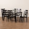 Baxton Studio Luisa Modern and Contemporary Transitional Dark Brown Finished Wood 7-Piece Dining Set 177-11381-10519-Zoro - alternate 8